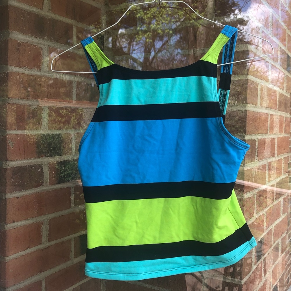La Blanca striped swim top / tankini top